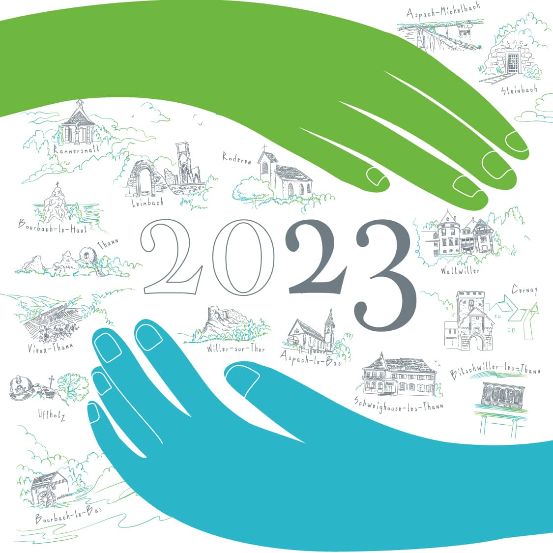 carte de voeux 2023 de la Communauté de Communes Thann Cernay