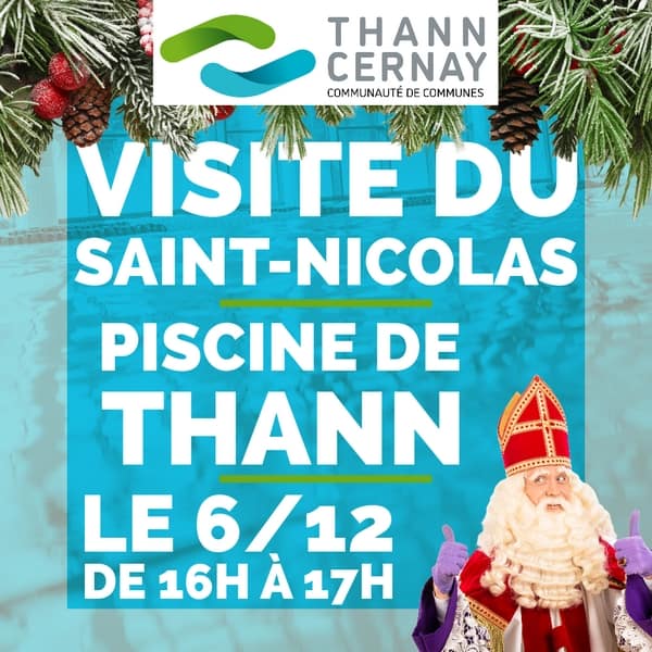 Visite du Saint-Nicolas à la piscine de Thann
