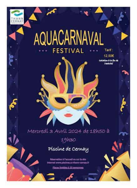 Aquacarnaval à la piscine de Cernay le mercredi 3 avril de 18h50 à 19h30