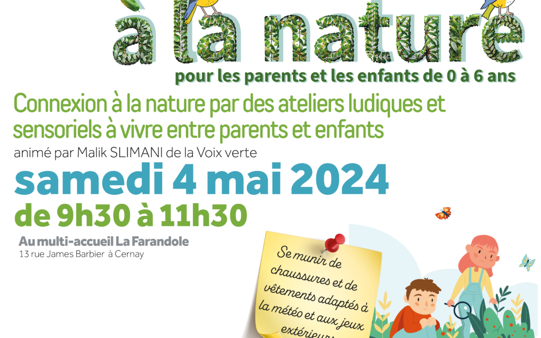 Atelier Parents-enfants « Éveil à la Nature » le 4 mai