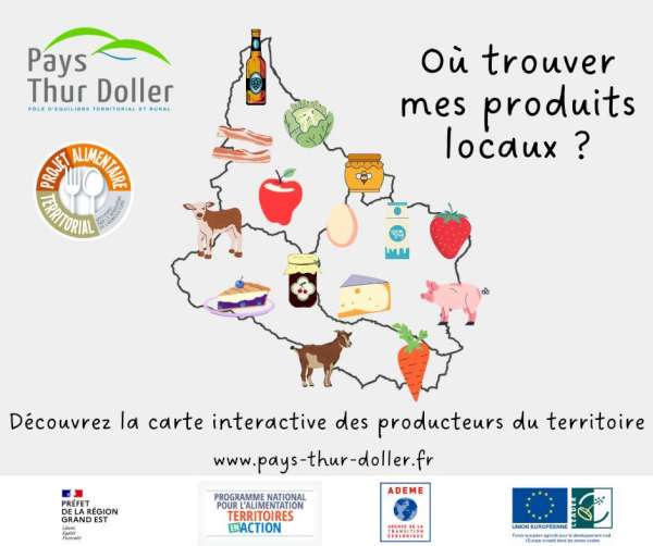 Cartographie des points de vente des produits locaux