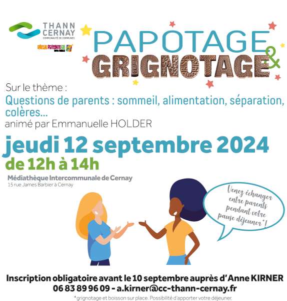 Rendez-vous « papotage et grignotage » le 12 septembre