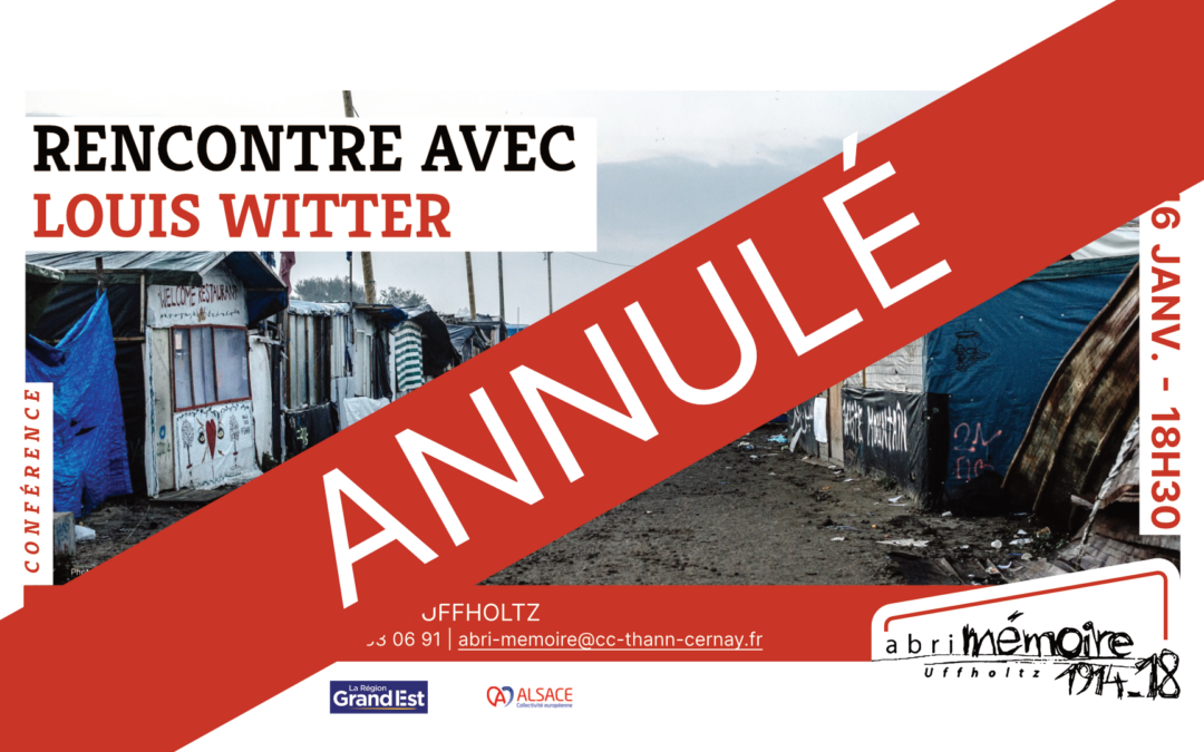 ANNULÉ – 16 janvier 2025 – Rencontre avec le photojournaliste Louis Witter