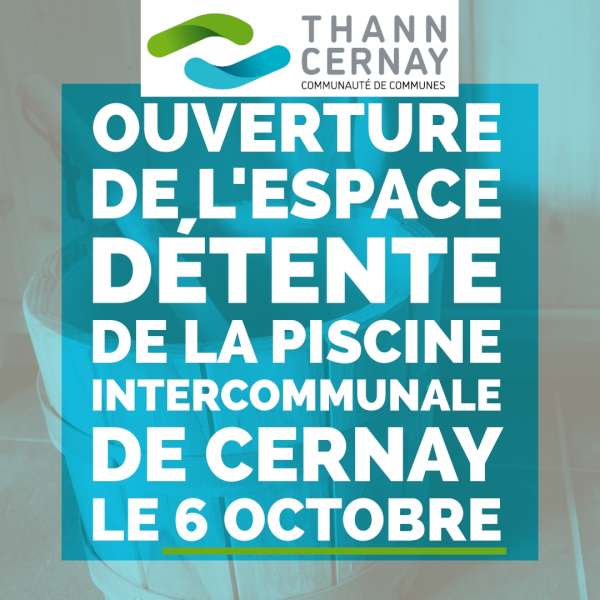 Ouverture de l’espace détente de la piscine de Cernay le 6 octobre 2025