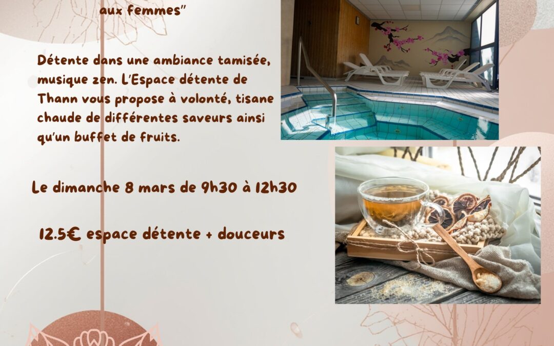 Un temps de pause s’impose… le dimanche 8 mars à la piscine de Thann